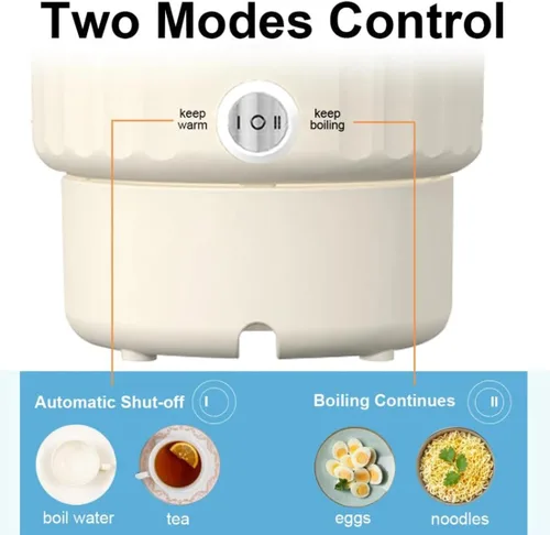 Miniatura 5 de Hervidor eléctrico para agua hirviendo, café, leche, tetera plegable, calentador de agua para viajes en casa, hervidor de agua plegable