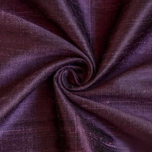Fabric Mart Direct Tela Dupioni de seda de vino oscuro por The Yard, 1 yarda 41 pulgadas de ancho Slubbed Dupioni Silk Solid Color Purple