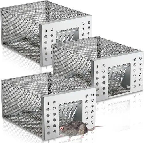 Miniatura 8 de 1 trampa humana para ratas, trampa de ardilla viva para interiores y exteriores, pequeños roedores, ratones, ratones, ratones, hámsters, ardilla