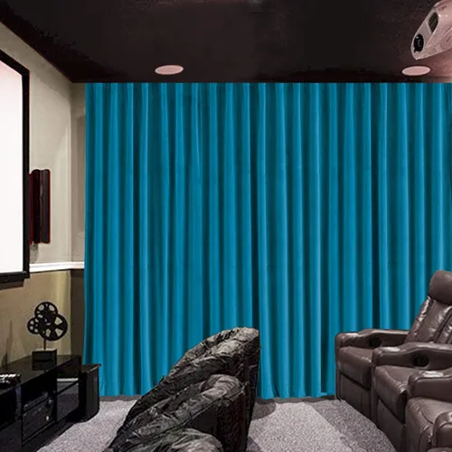 Miniatura 11 de cololeaf Panel de cortinas opacas de terciopelo con forro para cine en casa, cortina de ganchos planos para barra transversal o pista, 100 pulgadas
