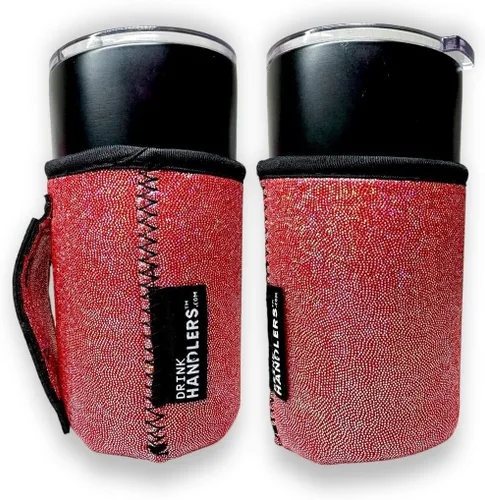 Miniatura 11 de Lit Handlers - Mango de lata de soda, fundas enfriadoras de latas de 12 onzas, material de neopreno para cerveza, refrescos y otras bebidas, Negro
