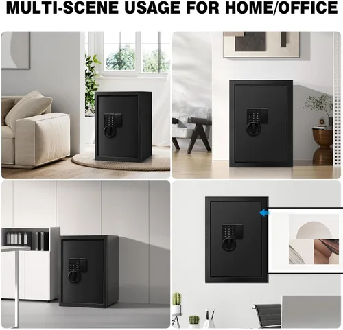 Miniatura 7 de Caja fuerte de 2.8 pies cúbicos para documentos del hogar, caja de seguridad digital electrónica de acero para oficina, dinero, joyas, objetos