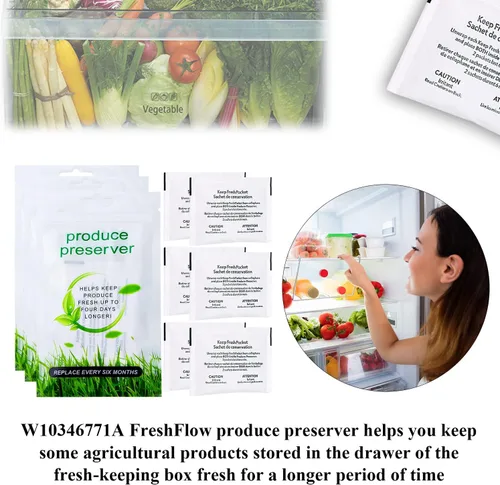 Miniatura 7 de Funmit W10346771A FreshFlow - Repuesto para conservador de productos para refrigerador Whirlpool W10346771 2117689 AP5324183 AH3503014 EAP3503014