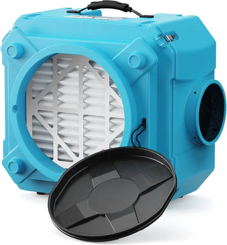 Miniatura 2 de AlorAir CleanShield HEPA 550 - Sistema de filtro HEPA de depurador de aire comercial resistente, cable de alimentación de 25 pies con extremo Azul