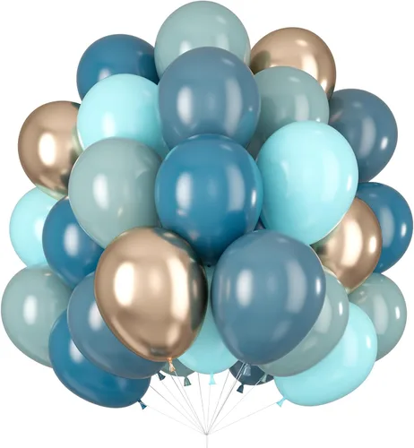 Miniatura 21 de Isndare Globos Negros, Dorados y Verdes para Decoraciones de Fiesta de Graduación 60 Piezas 30.5CM Globos Negros, Dorados y Verdes Metálicos Negro
