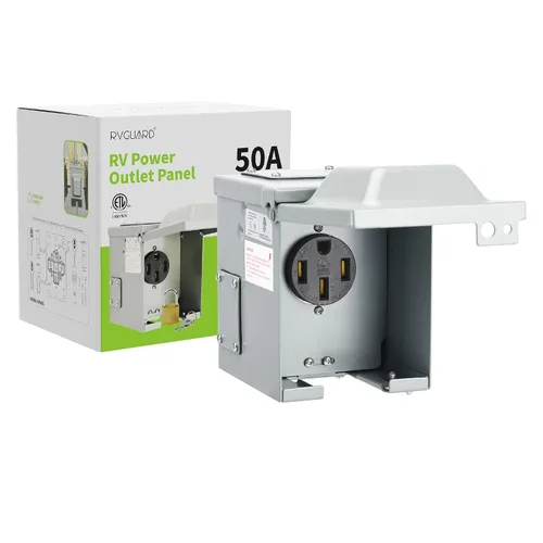 Miniatura 9 de RVGUARD Caja de toma de corriente de 50 amperios 125/250 voltios RV/EV, cerrada con cerradura resistente a la intemperie, panel de receptáculo