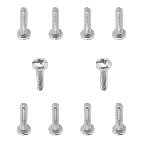 Miniatura 30 de MroMax 5 tornillos de máquina Phillips de cabeza plana M8 x 0.984 in, acero inoxidable 304 18-8, rosca completa, tornillos de cabeza cruzada gris