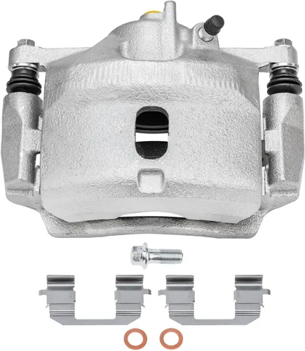 Miniatura 25 de Detroit Axle - Rotores de freno perforados traseros + repuesto de pinza de freno de disco trasera izquierda para Acura TL Honda Element - Juego de 3