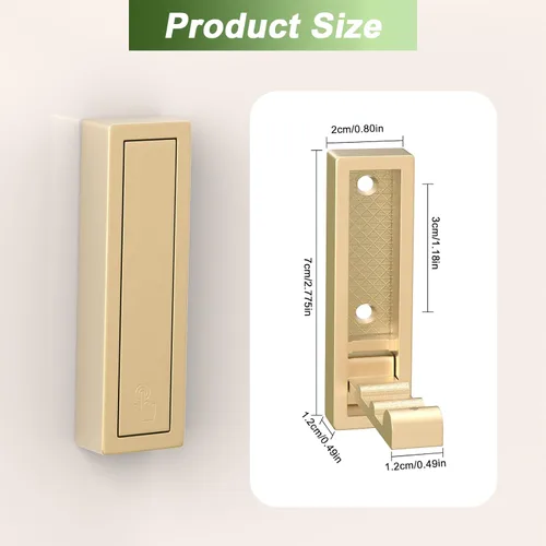 Miniatura 2 de Ganchos de pared plegables cuadrados de alta resistencia, ganchos plegables de aleación de zinc resistentes para colgar toallas, abrigos, sombreros