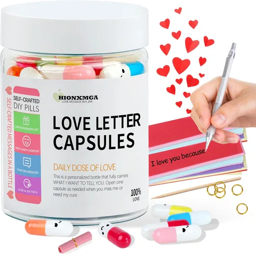 Miniatura 10 de HIONXMGA 60+ Cápsula Sorpresa Ideas para una cita nocturna en una botella, Selección aleatoria y despliega actividades románticas para parejas