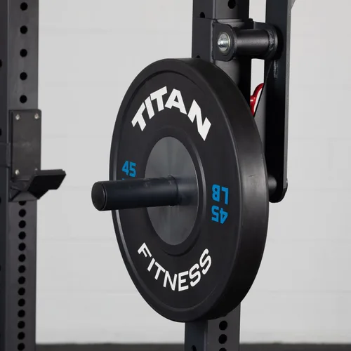 Miniatura 6 de Titan Fitness Máquina de cuello de montaje en rack, velocidad de carga de placa de 110 libras, compatible con bastidores de la serie T-3, X-3 y TITAN