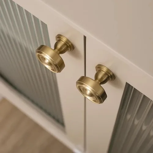 Miniatura 7 de MFYS Tirador de latón cepillado de 6.3 pulgadas, manijas de cobre para cajón, herrajes dorados para manijas de tocador