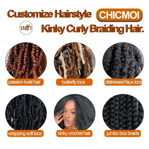 Miniatura 4 de Cabello Afro Twist Elástico de 16 pulgadas, cabello Cuban Twist 30# Marley Twist trenzado, Afro Twist suave, extensiones de cabello sintético rizado