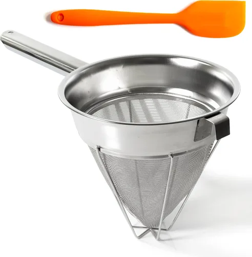 Miniatura 4 de Colador de caldo – chino de malla fina de acero inoxidable para alimentos, separador de cono, colador de cocina para salsa de mermelada de té, 8