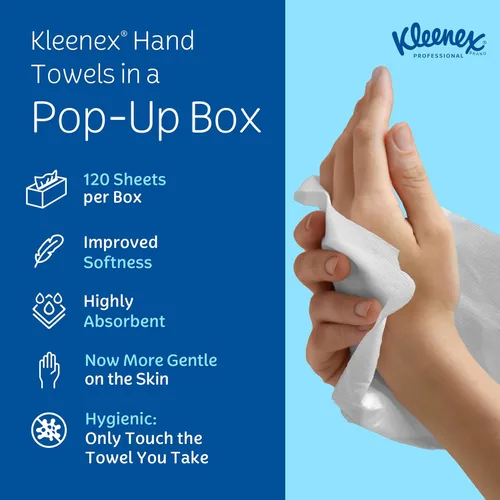 Miniatura 9 de Kleenex, caja despachadora de toallas de mano, de papel, 9 x 10 1/2, 120