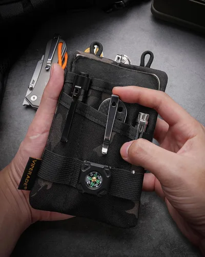 Miniatura 6 de VIPERADE VE1 Organizador de bolsillo, bolsa EDC para hombres, organizador de almacenamiento EDC, equipo EDC, bolsa de bolsillo multiherramienta