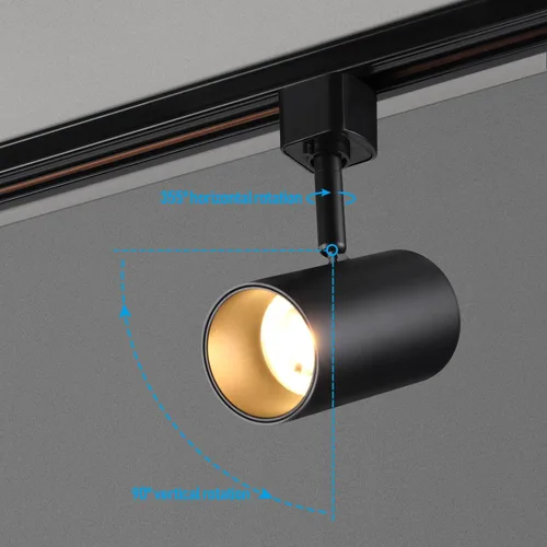 Miniatura 6 de LEONLITE Cabezales de iluminación LED de 8.5 W, cabezales de luz de riel tipo H, iluminación de pista regulable de 45°, accesorio de iluminación