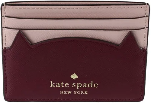 Miniatura 4 de Kate Spade New York Meow Cat - Tarjetero delgado pequeño para gatos, color rosa