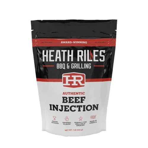 Inyección de carne de vacuno, inyector de carne Heath Riles, galardonado inyector de carne de vacuno, fabricado en los Estados Unidos