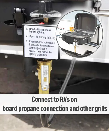 Miniatura 3 de GASPRO Kit de accesorios de conexión rápida de propano de 1/4 pulgadas, conexiones de gas LP para una fácil integración de sistemas de propano de RV