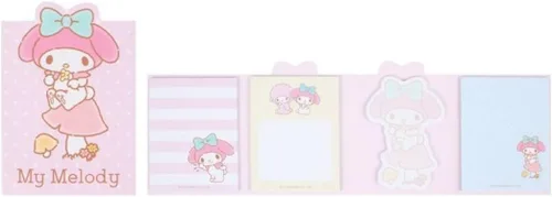 Miniatura 3 de Cute Melody - Bloc de notas adhesivas autoadhesivas con 4 diseños x 20 hojas, 80 hojas en total, el diseño puede variar (A)