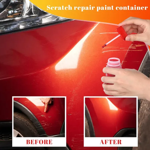 Miniatura 5 de Mumufy 60 botellas de pintura de retoque con pincel y tapa, botella vacía de retoque con bolas mezcladoras, capacidad de líquido de 2 onzas, Rojo