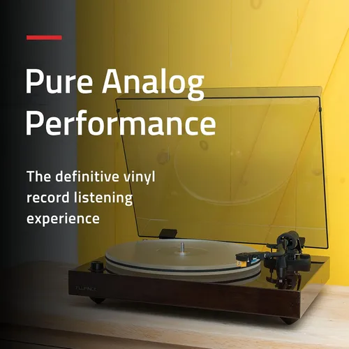 Miniatura 2 de Fluance RT85N - Tocadiscos de vinilo de alta fidelidad de referencia con cartucho Nagaoka MP-110, motor de control de velocidad de bandeja acrílica