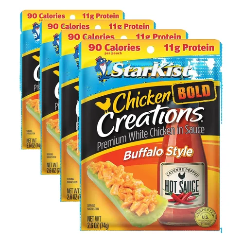 Miniatura 35 de StarKist Chicken Creations - Ensalada de pollo, bolsa de 5 onzas "Tamaño grande" (paquete de 12)