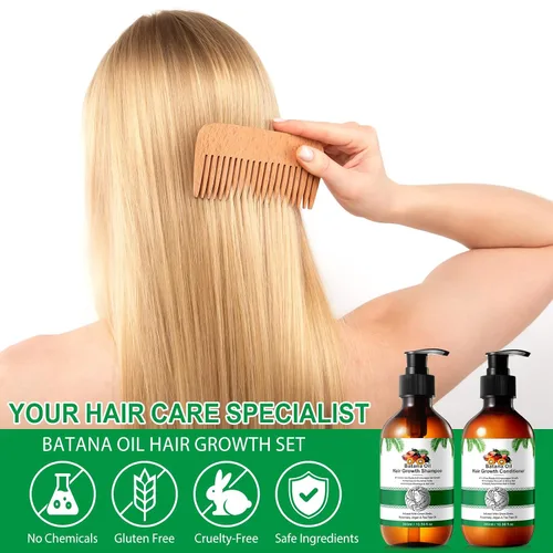 Miniatura 8 de Batana Oil - Juego de champú y acondicionador – Productos para el cabello espesante para mujeres y hombres con aceite de batana orgánico crudo