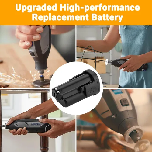 Miniatura 5 de Joiry Batería de iones de litio de repuesto de 12 V 3000 mAh con mayor seguridad y mayor tiempo de funcionamiento, compatible con herramientas