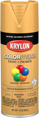 Miniatura 70 de Krylon K05599007 COLORmaxx Pintura en aerosol y base para uso en interiores y exteriores, color gris brillante para maquinaria, 12 onzas