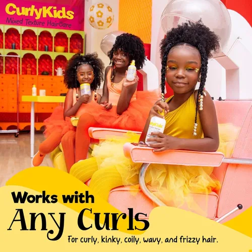 Miniatura 4 de Ccurlykids conjunto mixto de pelo Haircare Super desenredante champú acondicionador de 8.0 ounce, 8.0 ounce, spray 6.0 ounce, rizado Crème