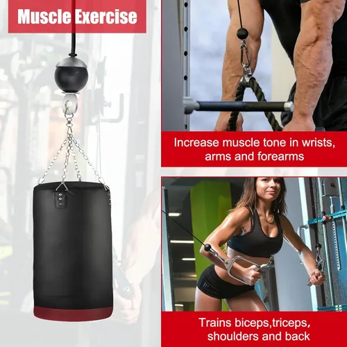 Miniatura 5 de Cable de repuesto para gimnasio en casa de 196 pulgadas, cable de polea de fitness con 2 bolas de gravedad de 0.197 in para máquina de ejercicio
