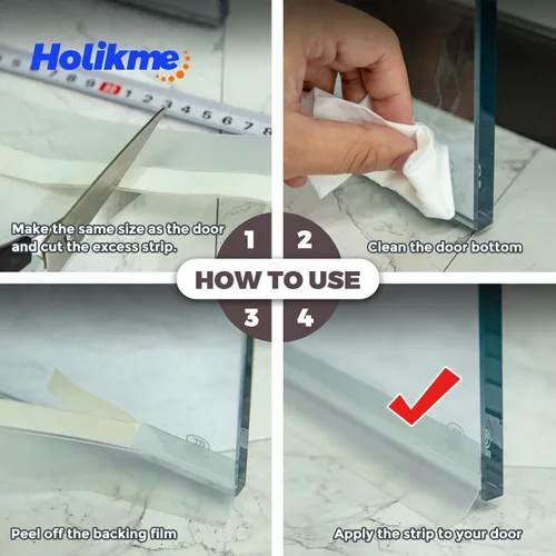 Miniatura 10 de Holikme Tira de Sellado para Puertas 10 Metros, Adhesivo de Sellado y Cinta de Sellado para Bloqueador de Corriente de Aire para Puertas, Adecuado