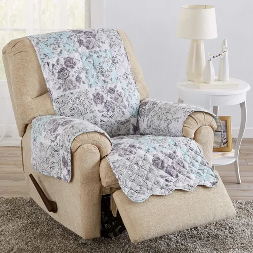 Miniatura 76 de Great Bay Home Funda de terciopelo reclinable – Funda lavable para muebles con correas elásticas – Funda para muebles para perros, niños y mascotas