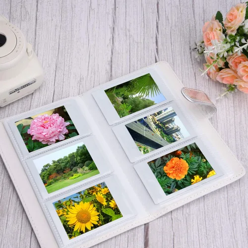 Miniatura 6 de Sunmns Álbum de fotos de piel sintética compatible con Fujifilm Instax Mini 12 11 9 8 90 26 película de cámara instantánea, Polaroid Snap Zip Z2300