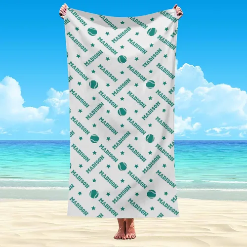 Miniatura 58 de Interestprint Toalla de piscina con nombre personalizado para niños, adultos y hombres, toalla de playa naranja personalizada con número