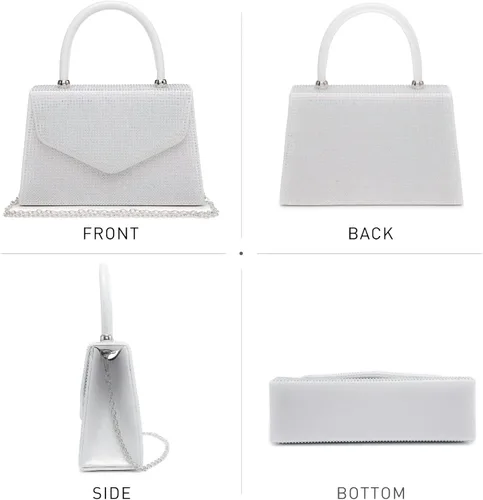 Miniatura 31 de Dasein Bolso de noche para mujer, embragues de fiesta, bolsos de boda, cóctel, baile de graduación, bolsos con purpurina esmerilada
