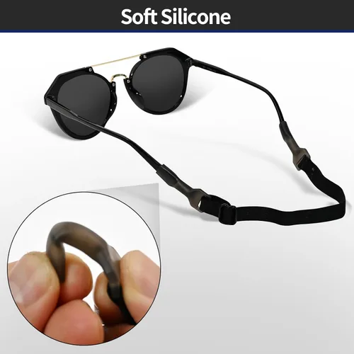 Miniatura 4 de 5 Pcs Adjustable Eyeglass Straps Anti-Slip Eyewear String Lanyard Retainers Sunglasses Eyeglasses for Men Women Kids