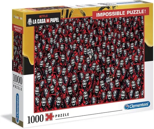 Clementoni - 39527 - Rompecabezas Imposible - La Casa De Papel/Money Heist - 1000 Piezas - Hecho en Italia - Rompecabezas para Adulto - Puzzles