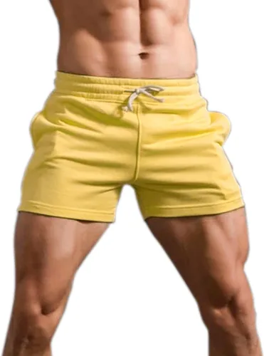 Miniatura 6 de Pantalones cortos de algodón de 5.5/7 pulgadas para hombre, pantalones cortos de entrenamiento de algodón con bolsillos