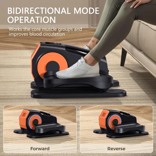 Miniatura 6 de Under Desk Elliptical Machine, 2-in-1 Electric Leg Exerciser for Seniors, Quiet & Compact Pedal Exerciser with Remote, 12 Speed Elliptical Exercise