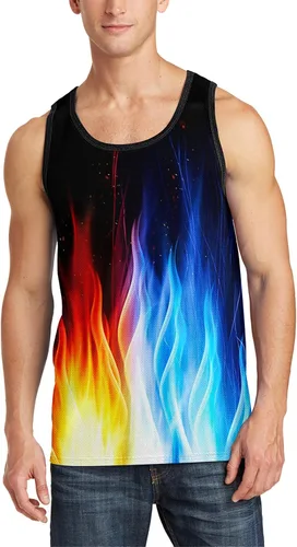 Miniatura 2 de Asylvain Camisetas sin mangas 3D para hombres y mujeres, diseño genial, camisetas sin mangas, camisetas de verano