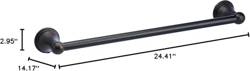 Miniatura 9 de Amazon Basics AB-BR817-OR - Paquete variado de accesorios de baño modernos, toallero, 5 piezas, bronce aceitado