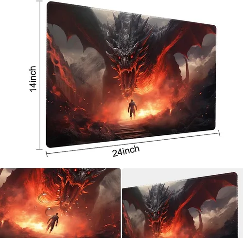 Miniatura 2 de MTG Playmat – Impresión antideslizante en la parte posterior, ideal para entusiastas de los juegos de cartas, tapete de juego TCG