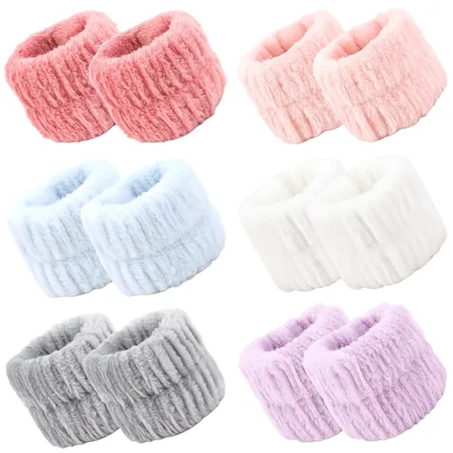 Miniatura 12 de WHAVEL Pulseras de lavado facial (6 pares), pulseras absorbentes de spa para lavar la cara, bandas de lavado, evitan que el líquido se derrame por