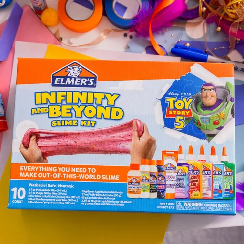 Miniatura 7 de Elmer's Infinity and Beyond Slime Kit con personajes de Toy Story, suministros de slime, pegamento de color, slime esponjoso, kit de 10 piezas