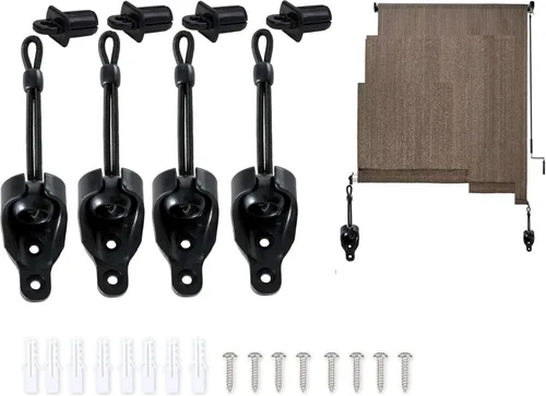 Miniatura 11 de Kit de sombreado solar y cubierta de extremo, resistente a la intemperie, adecuado para persianas enrollables Coolaroo al aire libre, persianas