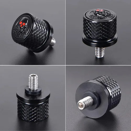 Miniatura 7 de Tornillo de perno de asiento de guardabarros trasero 1/4"-20 Rosca para Harley Dyna Fatbob Sportster CVO Softail Touring 1996-2024 (negro)