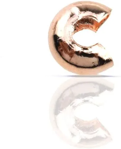 Miniatura 10 de Cuentas de crimpado de tubo pequeño de 0.079 pulgadas y cubiertas de nudo de cuentas de crimpado de 0.157 pulgadas, semicircular, fácil de colocar
